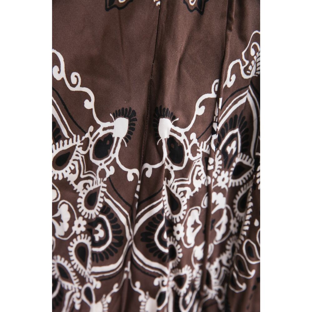 Sandro Bandana Brown Abstract Print Midi Dress - Picture 9 of 11
